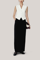 Tilia Hourglass Shawl Neck Twill Vest for women, from HOBB, The Viet Concept 