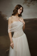 LINH PHUNG • Seraphine Couture Draped Tulle Corset Maxi Gown