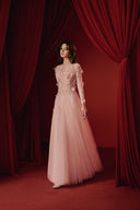  Akina 3D Lace Appliqué Tulle A-Line Evening Gown for women, from JOSEPHINE, The Viet Concept