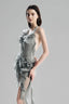  Electric Blue 3D Floral Wrap Dress for women, from Must Have, The Viet Concept 