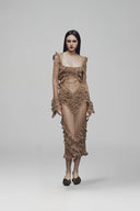 Eurydice Midi Dress for women, from La  Vierge, The Viet Concept 