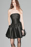 Black Evie Strapless Flared Mini Dress frow women, from HUONG, The Viet Concept 