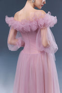 Elowyn Ruffle Corset Tulle Maxi Dress for women, from JOSEPHINE, The Viet Concept 