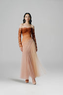 Sonate Ombre Corset Maxi Dress for women, from LINH PHUNG, The Viet Concept