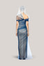 Kaiser Sheath Side Slit Mesh Spandex Maxi Dress for women, from Das La Vie, The Viet Concept 