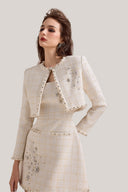Cream Opaline With Mini Dress And Blazer for women, from Calista, The Viet Concept 