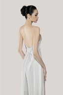 White Elodie Long Dress for women, from DORO, The Viet Concept 