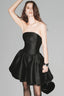 Black Evie Strapless Flared Mini Dress frow women, from HUONG, The Viet Concept 