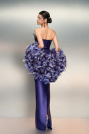 Noora Royale Embellished Taffeta Gown With Feather Cape for women, from 21SIX, The Viet Concept