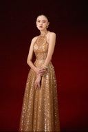 Helen Étoile Embellished Halter Gown for women, from JOSEPHINE, The Viet Concept 