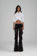 Black Bijou Lace Pants for women, from Huelley Rose, The Viet Concept