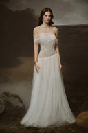 LINH PHUNG • Seraphine Couture Draped Tulle Corset Maxi Gown