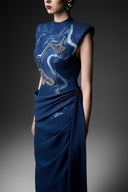 GVLUX • Nocturne Atelier Sculpted Denim Gown