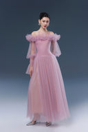 Elowyn Ruffle Corset Tulle Maxi Dress for women, from JOSEPHINE, The Viet Concept 