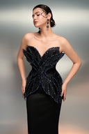 Reem Éclat Strapless Silk Taffeta Evening Gown for women, from 21SIX, The Viet Concept
