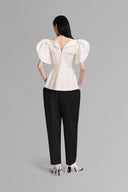 White Sculpted Petal Top for women, from Lecia, The Viet Concept 
