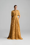 Guipure Lace Bustier A-Line Mini Cape Crystal Gown for women, from IHF ATELIER, The Viet Concept 