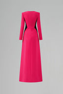 Fuchsia Crystal Waist A-Line Evening Gown for women, from IHF ATELIER, The Viet Concept 