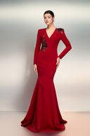 Zahra Fleur Crystal Crepe Evening Gown for women, from 21SIX, The Viet Concept