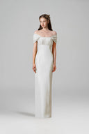 Celestine Silk-Lined Taffeta Off-Shoulder Column Gown for women, from IHF ATELIER, The Viet Concept