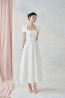 LARMES • Tulie Ivory Flowing Evening Gown