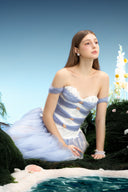 Melusine Couture Sequin Lace Corset Evening Gown for women, from LINH PHUNG, The Viet Concept