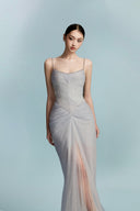 Demi Pastel Lace Mesh Bodycon Gown for women, from BYDI, The Viet Concept 