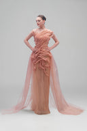 Sedna Crystal Crepe Mermaid Gown with Tulle & Organza Elegance for women, from 21SIX, The Viet Concept