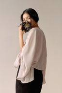 LECIA • Élise Silk Chiffon Wrap Blouse