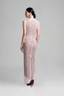 Blush Pink 3D Column Maxi Dress for women, from Lecia, the Viet Concept 