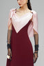 Burgundy Rosamund Maxi Dress for women, from Jenny K Tran, The Viet Concept 