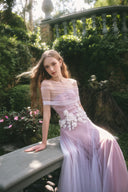 Fleur 3D Floral Corset A-Line Mesh Maxi Dress for women, from LINH PHUNG, The Viet Concept