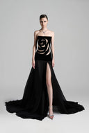 Rose Noire Velvet & Silk Evening Gown for women, from TRAN D TRI, The Viet Concept 