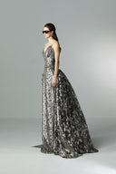 SORAMAME • Provenance Silver Sequin Lace Gown