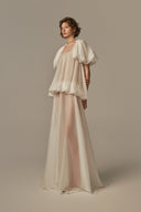  Nuage Ivory Voile Lace Evening Gown for women, from POEM, The Viet Concept