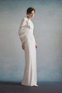 Poise Asymmetric Pleated Gown for women, from HA THANH VIET, The Viet Concept 