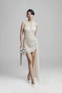 Dawnlit Veins Tulle Net Mini Dress for women, from LINH DOAN, The Viet Concept 