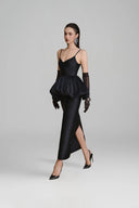 Lullaby Peplum Gathering Maxi Dress for woman, from ARTI, The Viet Concept
