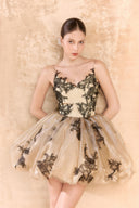 Aline Lace Mermaid Dress with Silk Ruffles for women, from ARTI APPAREL, The Viet Concept 