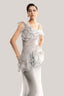 Baby Blue Floral Wrap Midi Dress for women, from MUST HAVE, The Viet Concept 