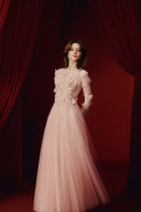 Akina 3D Lace Appliqué Tulle A-Line Evening Gown for women, from JOSEPHINE, The Viet Concept