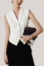 Tilia Hourglass Shawl Neck Twill Vest for women, from HOBB, The Viet Concept 