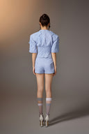 KEIRA TONG • Minimal Stripe Silk Skort