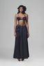 Blue Overlaid Pleated Pant for women, from Keira Tong, the Viet Concept 