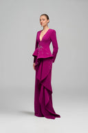 Celestia Crystal Draped Crepe Evening Gown for women, from 21SIX, The Viet Concept