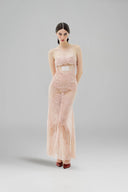 LA VIERGE • Corazón Lace Sheer Cutout Maxi