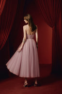 Evelyn Crystal Embellished Tulle Midi Dress for women, from JOSEPHINE, The Viet Concept
