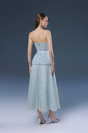 Kylie Blue Lace Tulle Elegant Evening Gown for women, from JOSEPHINE, The Viet Concept