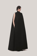 Black Nhat Gia Tent High Neck Taffeta Maxi Dress for women, from TINH, The Viet Concept 