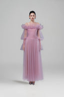 Elowyn Ruffle Corset Tulle Maxi Dress for women, from JOSEPHINE, The Viet Concept 